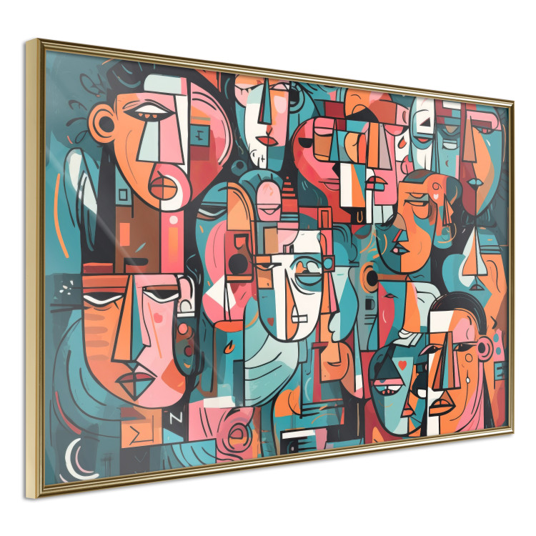 Póster Cubist Faces - Composition Created by Artificial Intelligence 151150 additionalImage 11