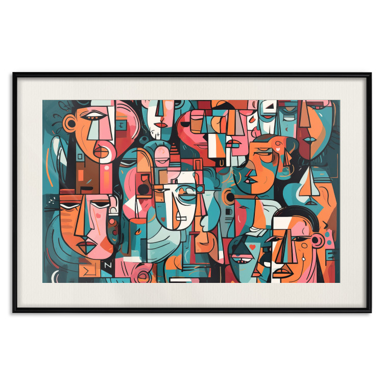Póster Cubist Faces - Composition Created by Artificial Intelligence 151150 additionalImage 6