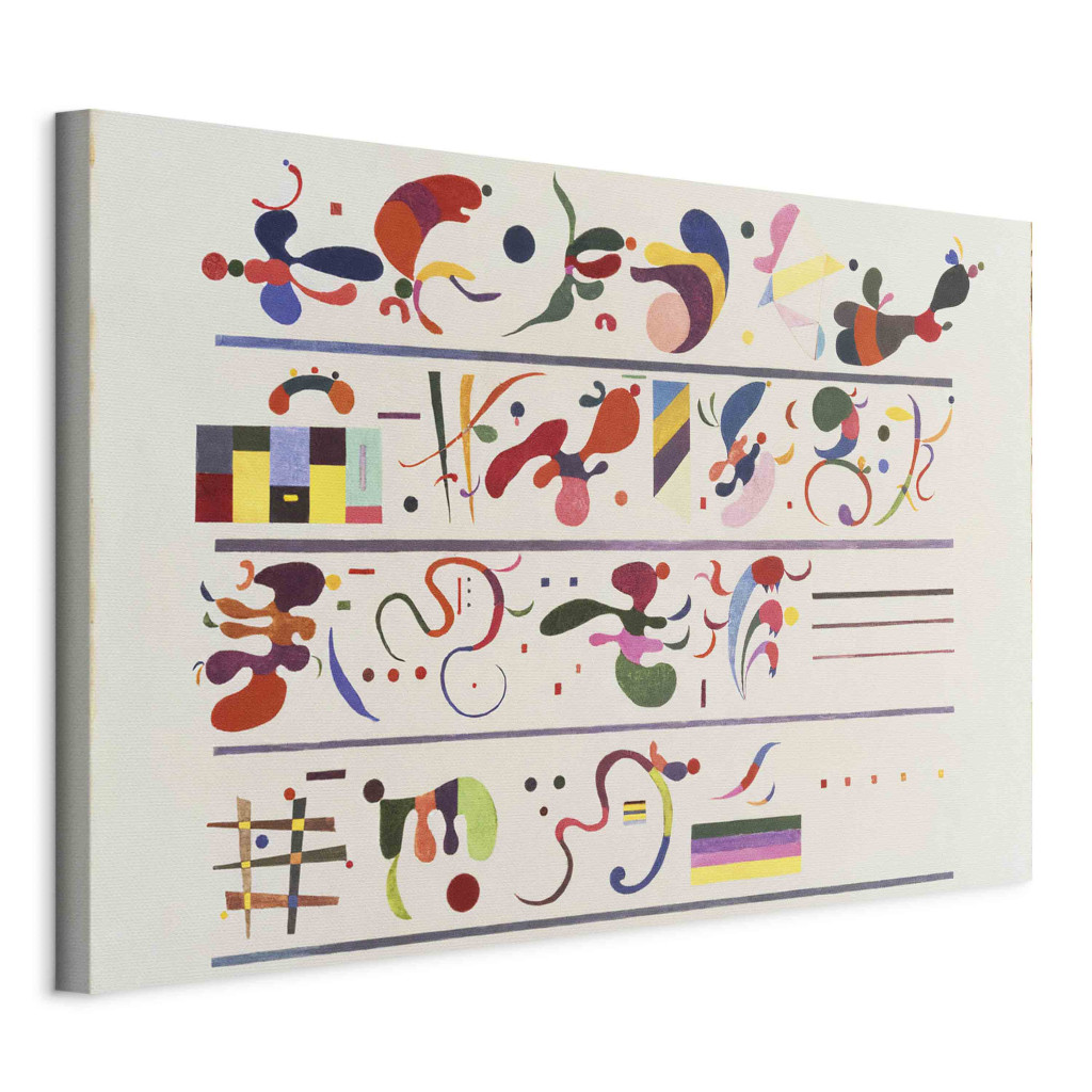 Schilderij Kandinsky’s Succession - Colorful Signs And Symbols On A White Background [Large Format]