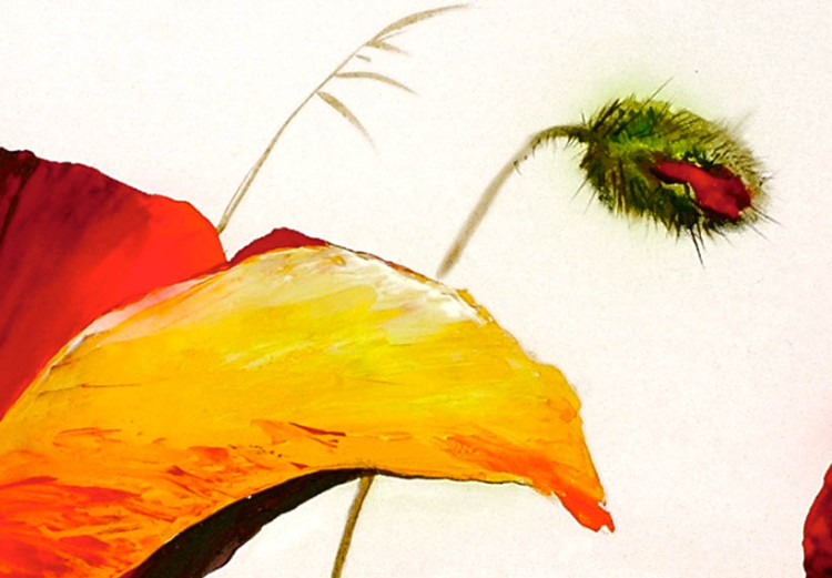 Obraz Maki na kwietnej łące (1-częściowy) - zbliżenie na czerwone kwiaty 3D 47150 additionalImage 2