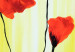 Toile déco Coquelicots carmin (3 pièces) - Fleurs sur un fond orange 47550 additionalThumb 2
