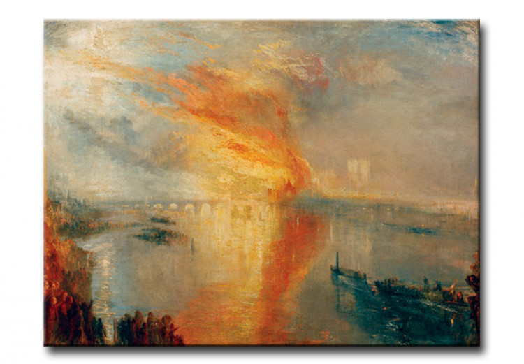 Reproduction sur toile Le feu à la chambre des Lords et des Communes, 16 Octobre, 1834 52850
