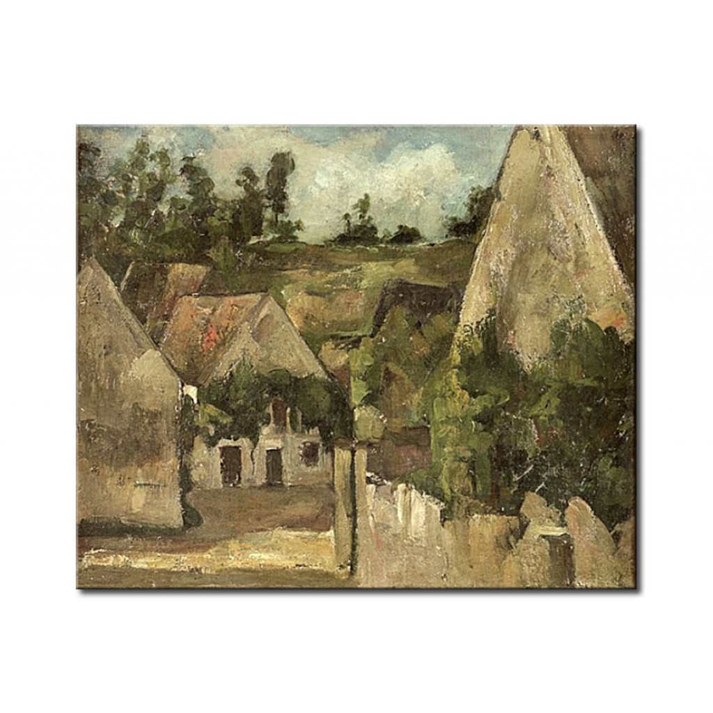 Schilderij  Paul Cézanne: Crossroads At The Rue Remy, Auvers