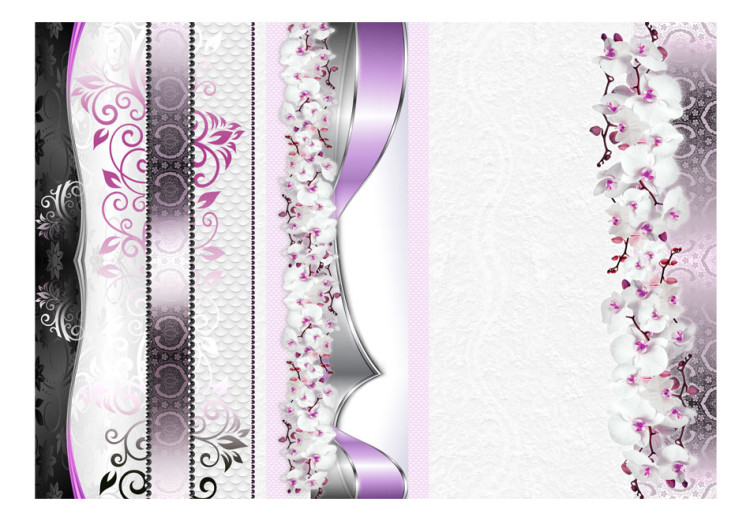 Wall Mural Parade of orchids in violet 60250 additionalImage 1