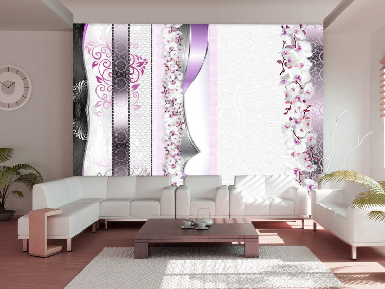 Wall Mural Parade of orchids in violet 60250