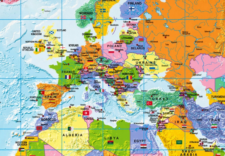 Ozdobna tablica korkowa Mapa świata: Flagi państw [Mapa korkowa] 95950 additionalImage 5