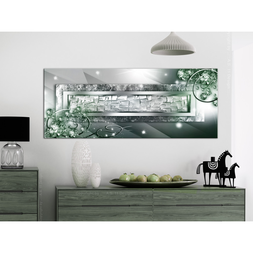 Pintura Glass And Crystals (1-part) Wide Green