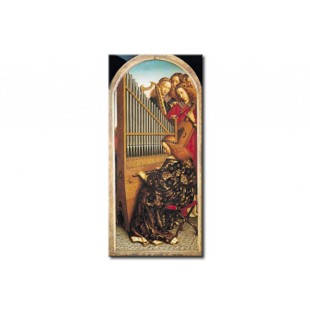 Reprodução Do Quadro Famoso Angel Musicians, Detail From The Right Hand Side Of The Ghent Altarpiece