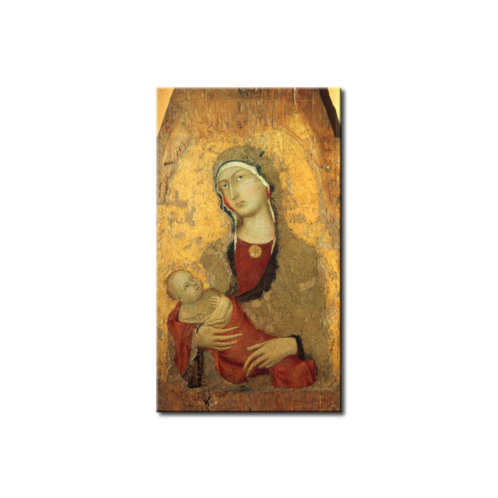 Schilderij  Simone Martini: Virgin And Child