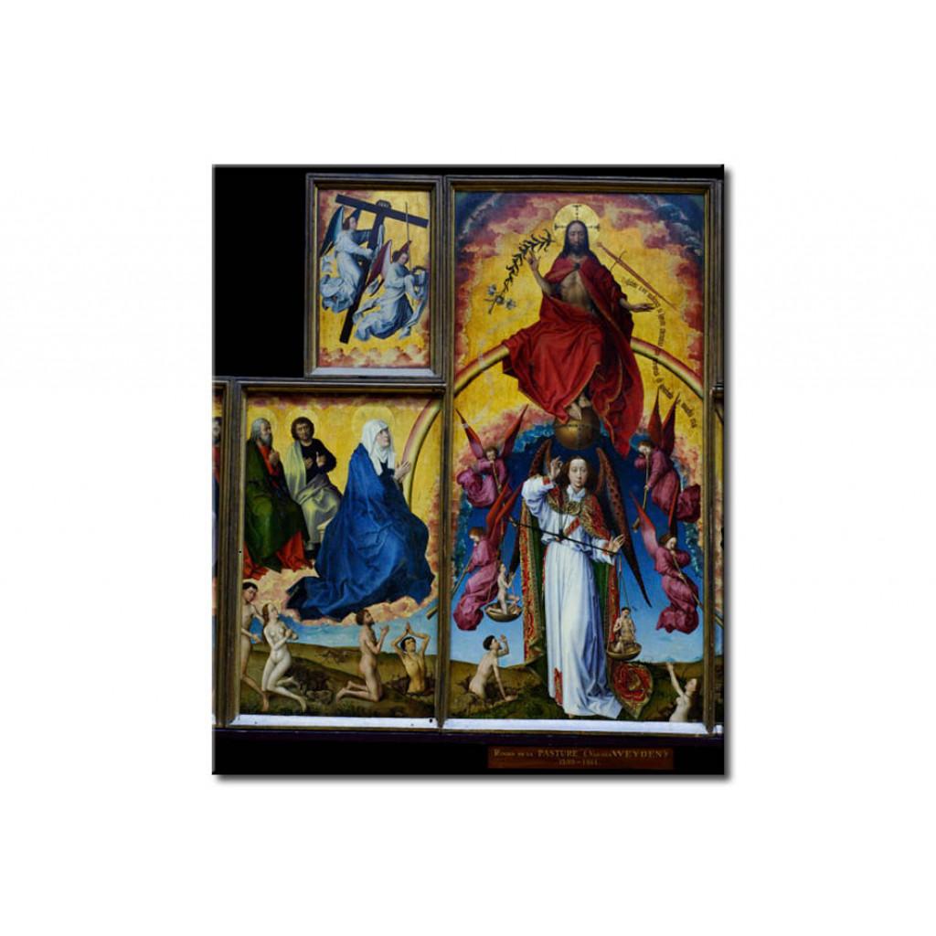 Schilderij  Rogier Van Der Weyden: Christ As Judge Of The World, The Archangel Michael Weighing Souls