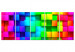 Obraz Kolorowe sześciany (5-częściowy) wąski 113760