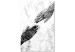 Obraz Sztuka natury w dłoniach (1-częściowy) - czarno-biała abstrakcja 117260