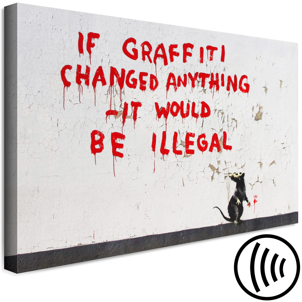 Schilderij  Street Art: Quotes Graffiti (1 Part) Wide