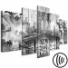 Canvas Art Print New York symbols - collage with Brooklyn Bridge and Statue of Liberty 123960 additionalThumb 6