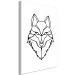 Obraz Czarne kontury wilka - geometryczna kompozycja na białym tle 125860 additionalThumb 2
