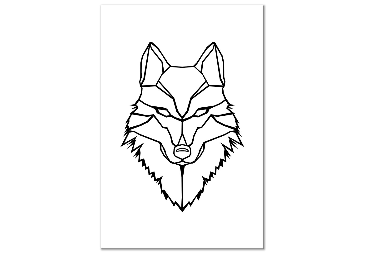 wolf art black and white