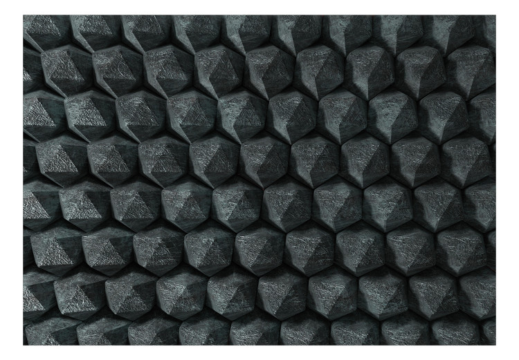 Carta da parati moderna Muro di carbone - una composizione simmetrica con figure geometriche 134660 additionalImage 1