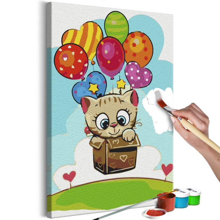 Kit de pintura artística para niños Kitten With Balloons 135260 additionalImage 3