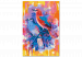 Obraz do malowania po numerach Czerwony i niebieski ptak 143660 additionalThumb 3