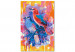 Obraz do malowania po numerach Czerwony i niebieski ptak 143660 additionalThumb 6