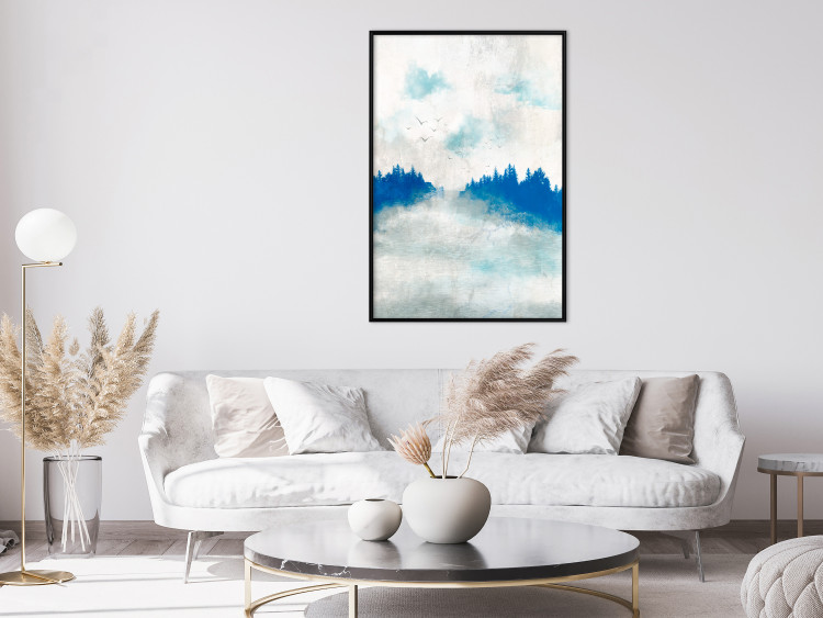 Wall Poster Blue Forest - Delicate, Hazy Landscape in Blue Tones 145760 additionalImage 6