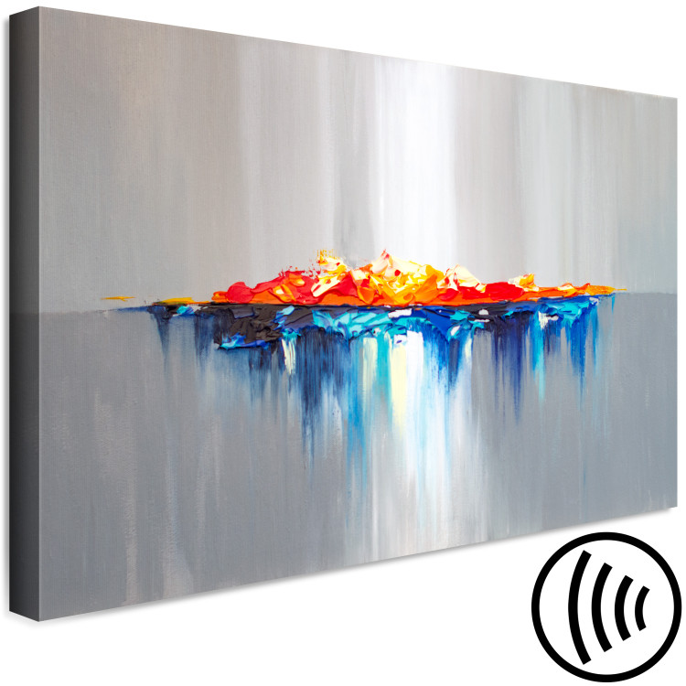 Canvas Print Fire and Water - Artistic Abstract Painting With the Texture of Paint Blots 147660 additionalImage 6