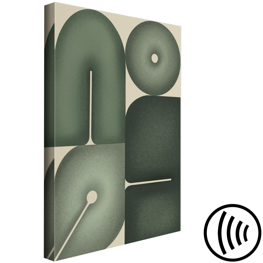 Pintura Sage Shapes - Geometric Forms In Shades Of Green