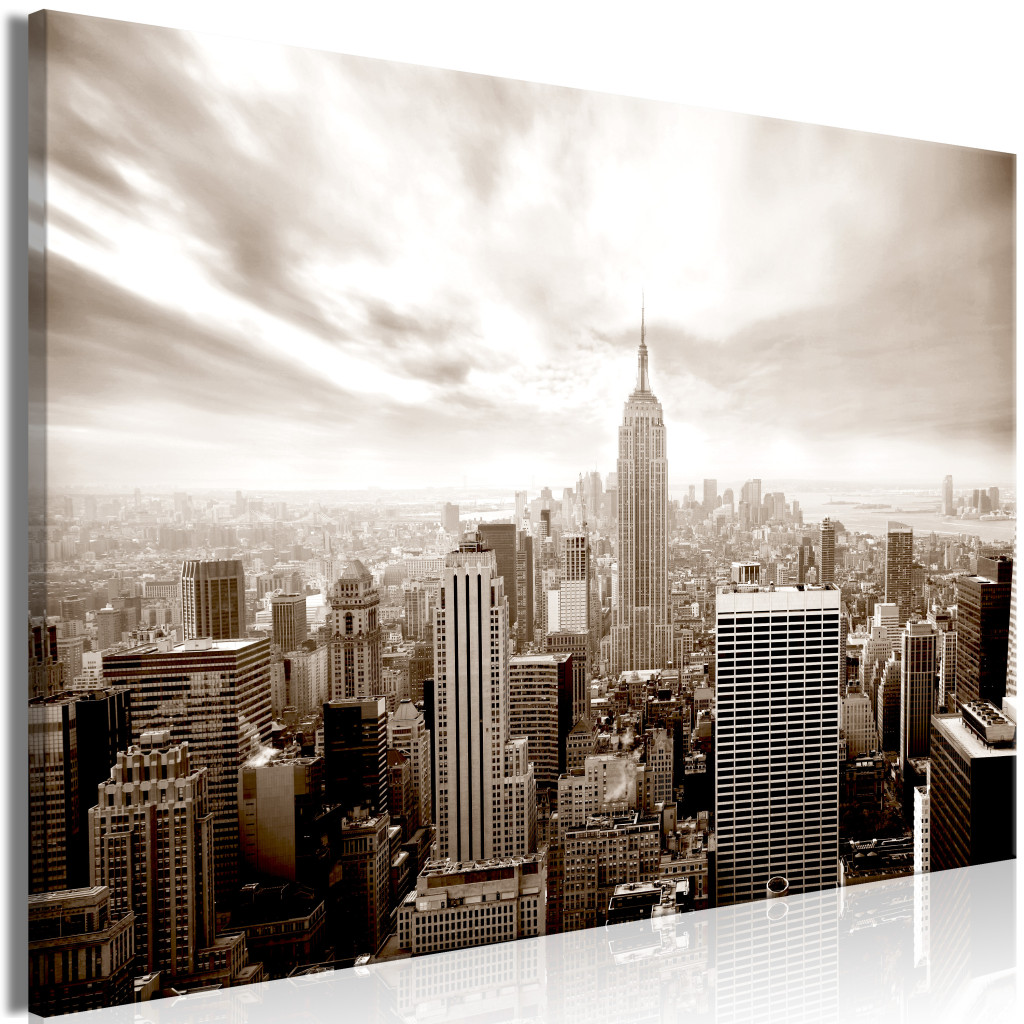 Duży Obraz XXL Monochromatyczna Panorama Nowego Jorku [Large Format]