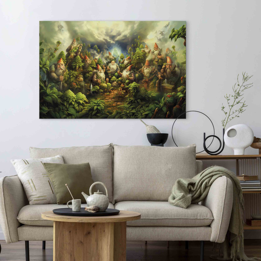 Schilderij  Bos: Crazy Forest Dwarves - Relaxation In Nature