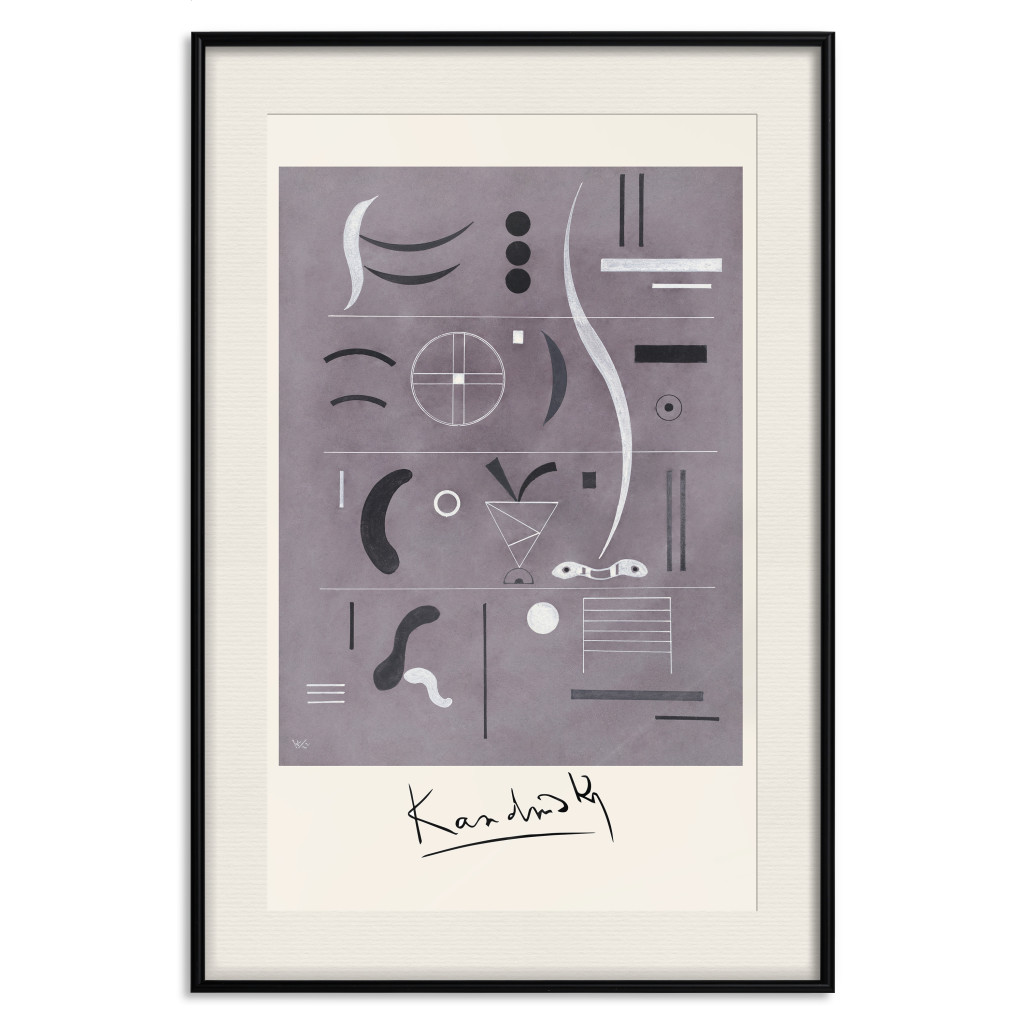 Muur Posters Four Parts - A Structural Composition By Kandinsky