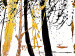 Cadre moderne Forêt blanche (3 pièces) - abstraction dorée et noire 46660 additionalThumb 3
