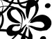 Tableau Fleurs en noir et blanc (3 pièces) - Abstraction avec un motif floral 46860 additionalThumb 4