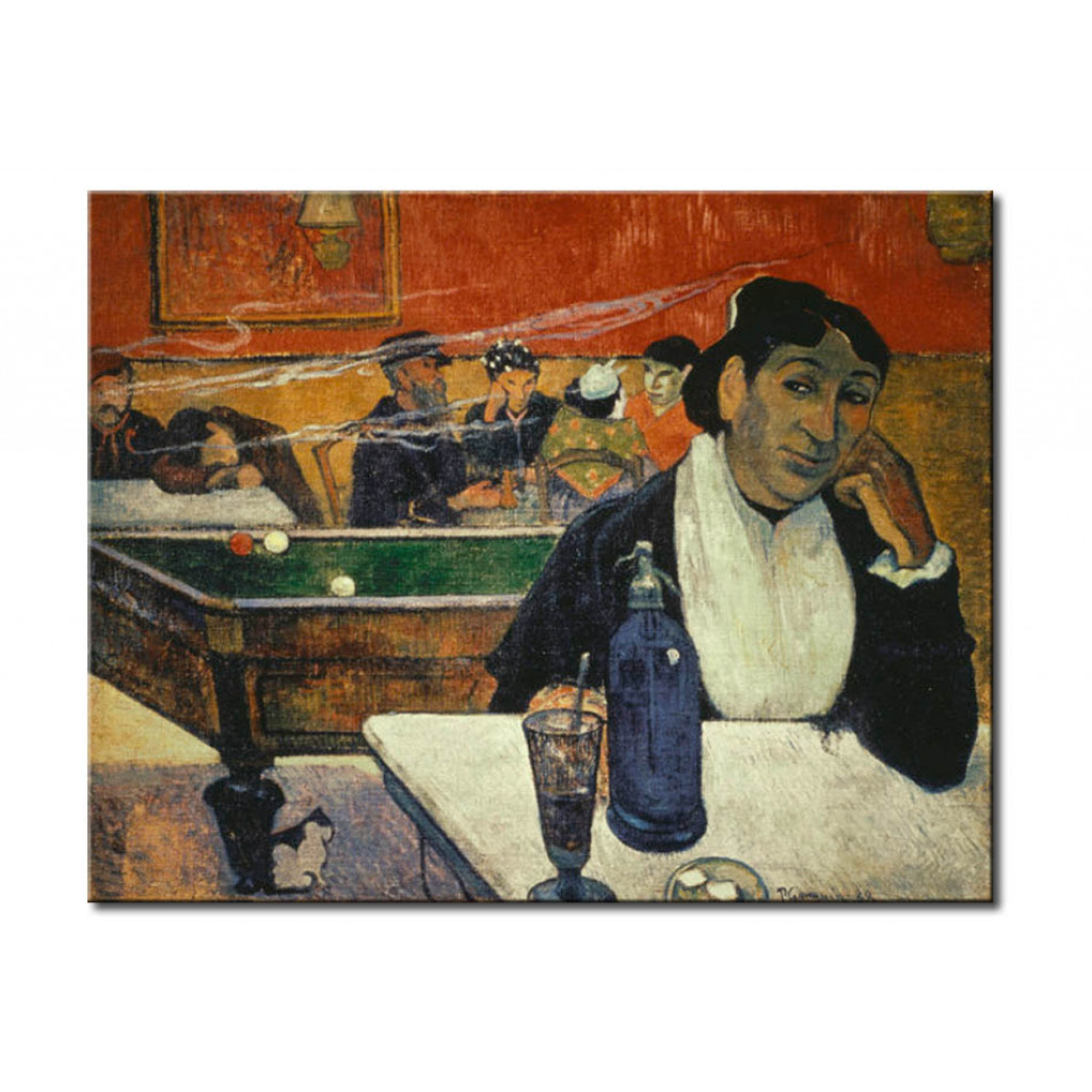 Schilderij  Paul Gauguin: In The Café Or Mme. Ginoux