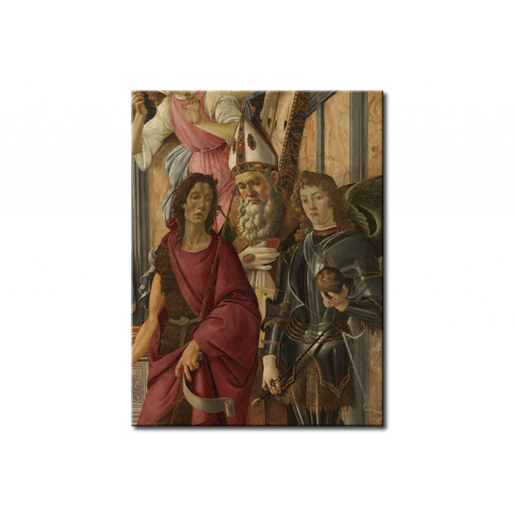 Schilderij  Sandro Botticelli: Madonna And Child Enthroned, Angels And Saints