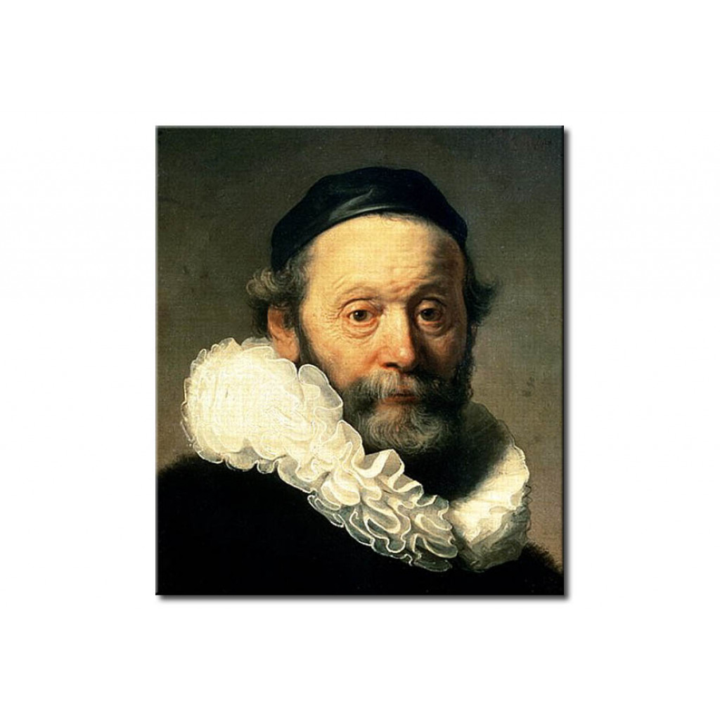 Schilderij  Rembrandt: Portrait Of Johannes Uyttenbogaert