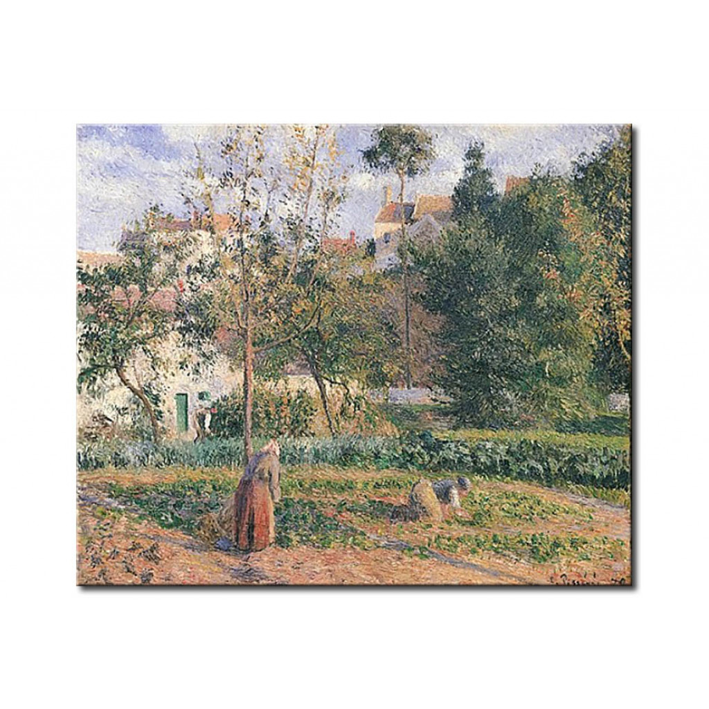 Schilderij  Camille Pissarro: Vegetable Garden At The Hermitage, Pontoise