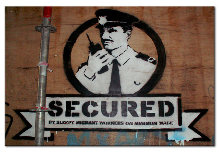 Wandbild Hier sind wir in Sicherheit (Banksy) 58960