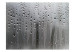 Mural Chuva - design cinza de gotas de chuva escorrendo em vidro embaçado 61060 additionalThumb 1
