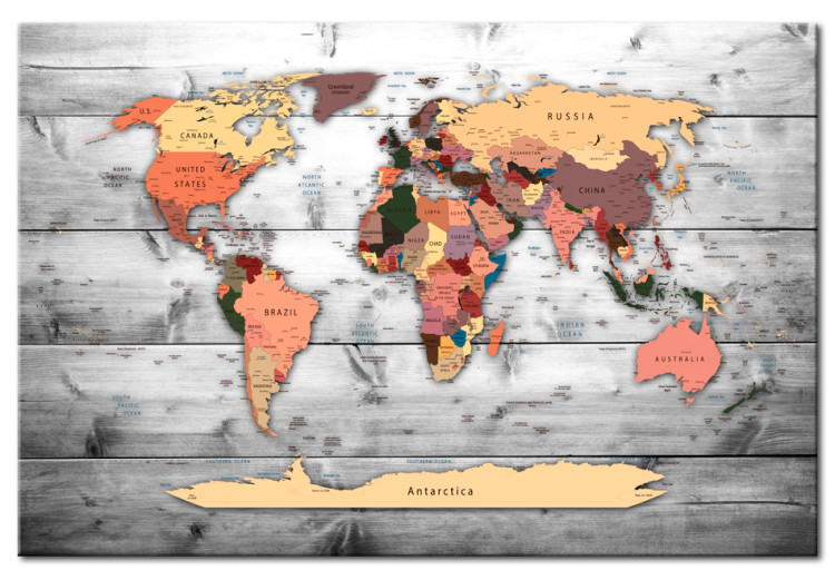 Obraz na płótnie Mapa świata: Nowe kierunki