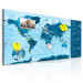 Wandweltkarte zum Rubbeln Blaue Weltkarte - Aufhängefertig (Englische Beschriftung) 106870 additionalThumb 4