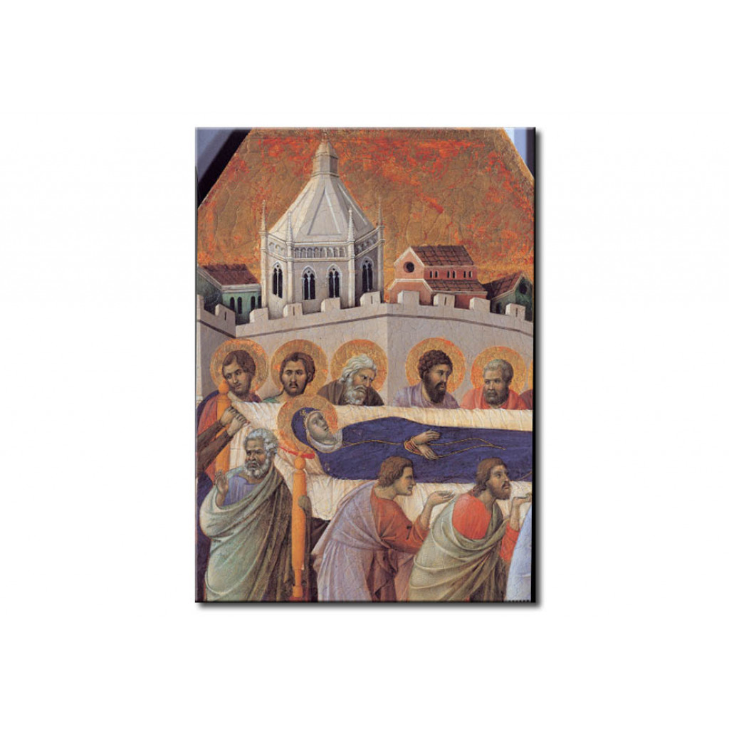 Schilderij  Duccio Di Buoninsegna: The Funeral-Mary Carried To The Grave By The Apostles