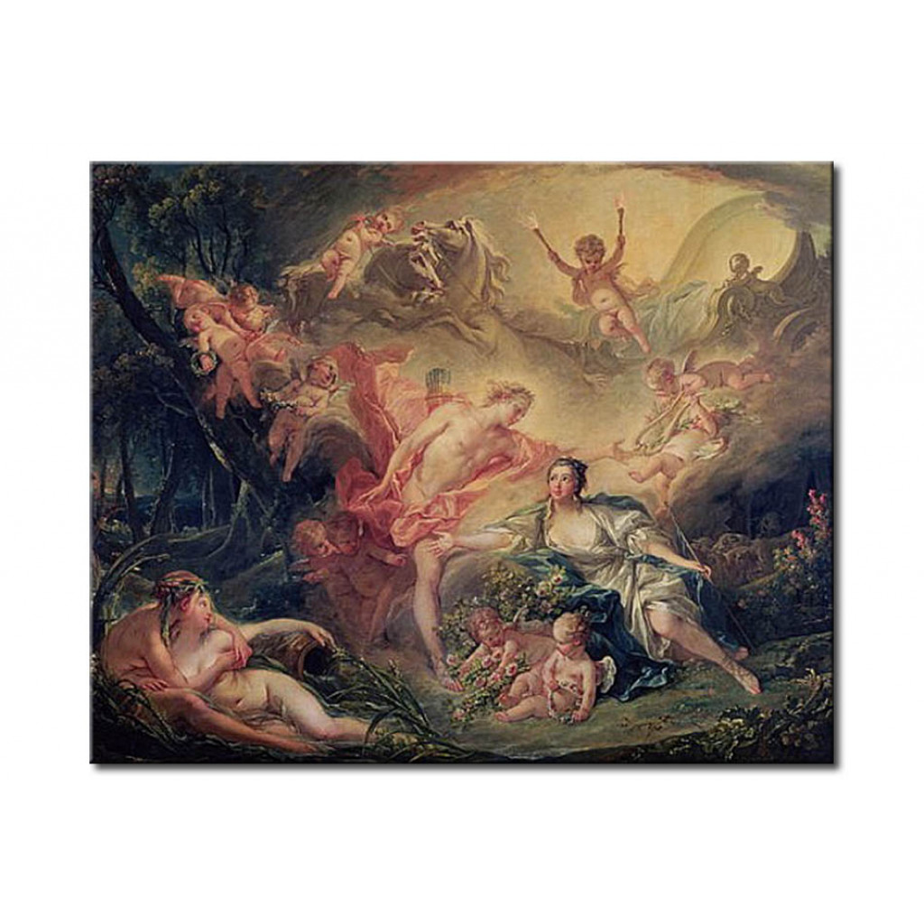 Schilderij  François Boucher: Apollo Revealing His Divinity To The Shepherdess Isse