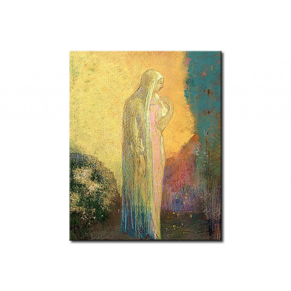 Schilderij  Odilon Redon: Standing Veiled Woman