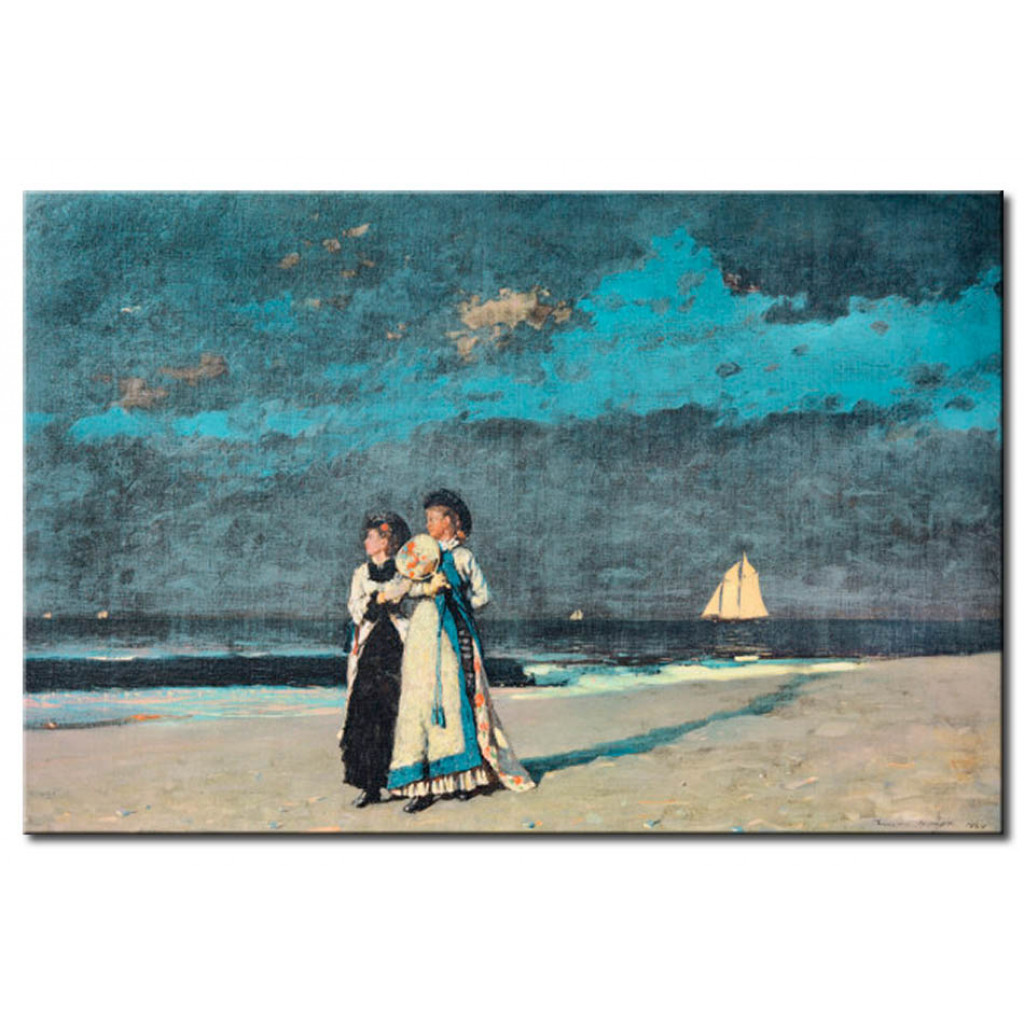 Schilderij  Winslow Homer: Promenade On The Beach