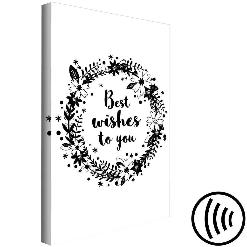 Obraz Moc życzeń (1-częściowy) - Napisy Po Angielsku Z Motywem Kwiatowym