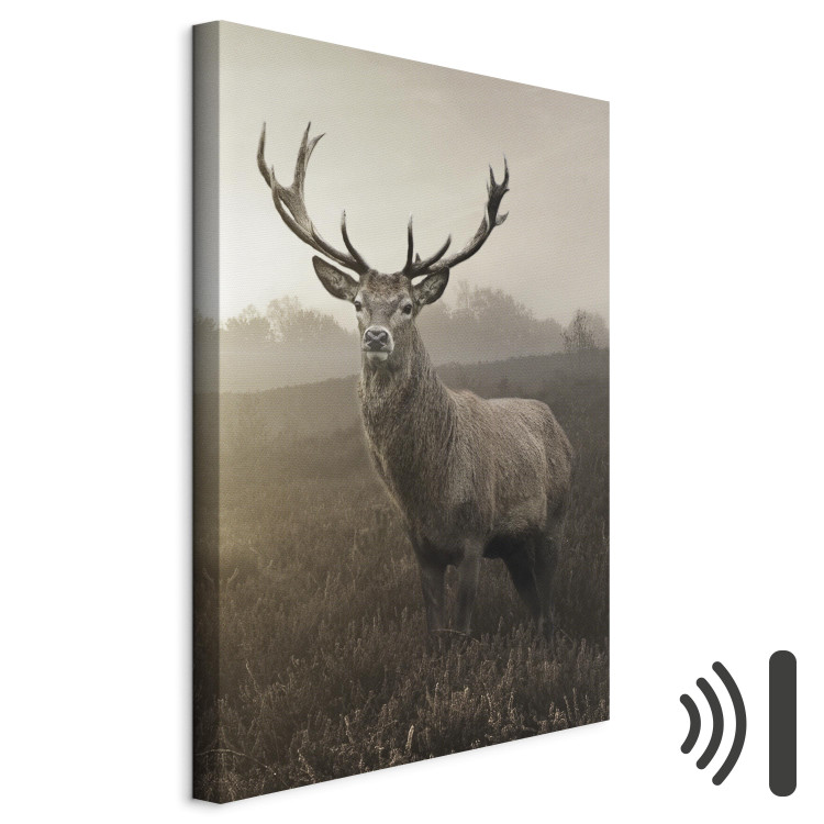 Canvas Art Print Deer in Sepia (1 Part) Vertical 119170 additionalImage 8
