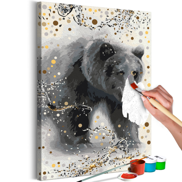 Obraz do malowania po numerach Niedźwiedź grizzli 142770 additionalImage 3