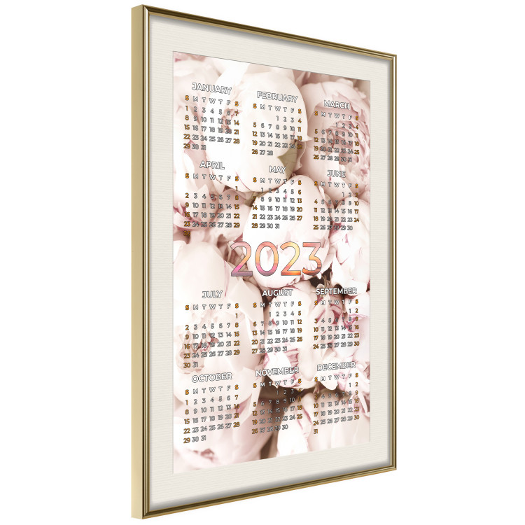 Wall Poster 2023 Calendar - Floral Planner With Bright Pastel Peonies 148470 additionalImage 10