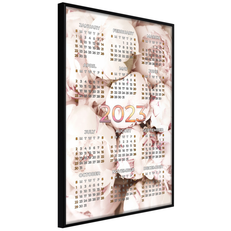 Wall Poster 2023 Calendar - Floral Planner With Bright Pastel Peonies 148470 additionalImage 6