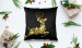 Sammets kudda Glowing reindeer - golden stars forming the silhouette of the animal 149270 additionalThumb 5
